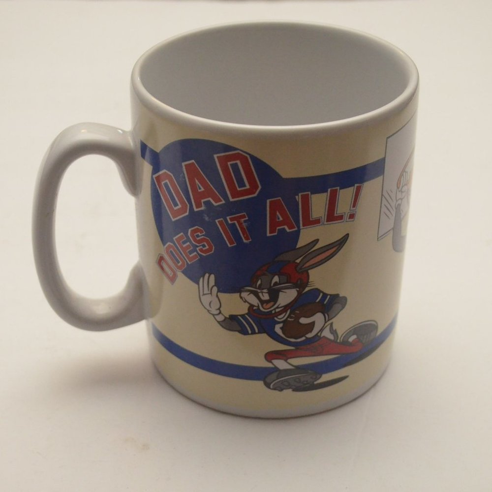Vintage Bugs Bunny “Dad Does It All” Sports Mug By Warner Bros.